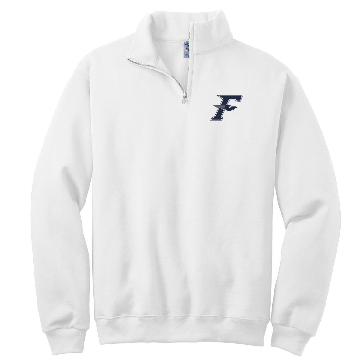 Embroidered Firebirds F 1/4 Zip White