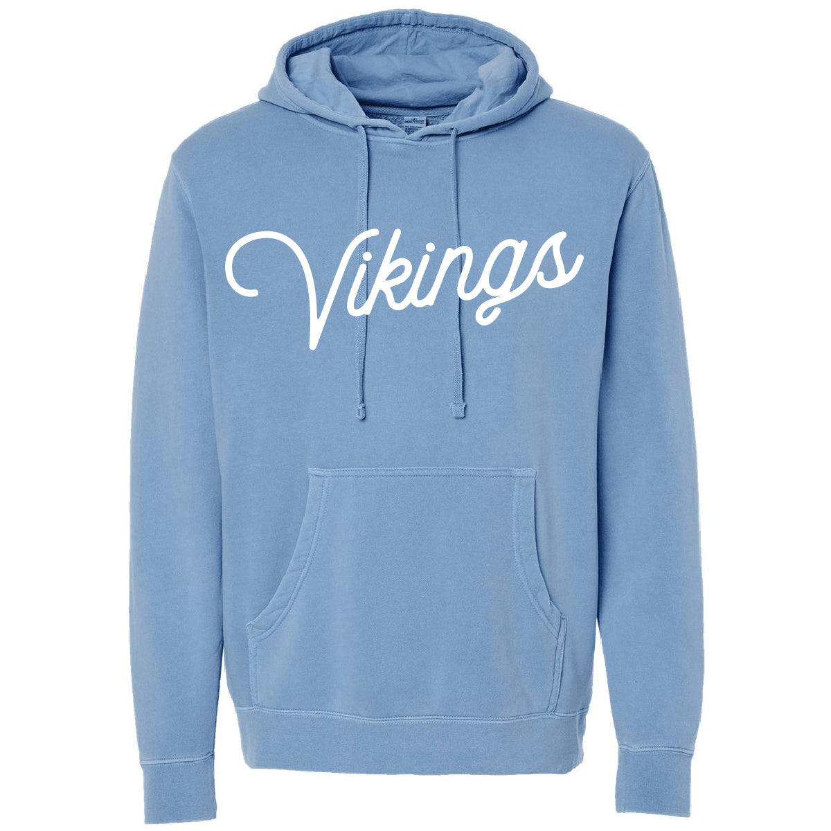 Vikings Script Pigment Dyed Hoodie