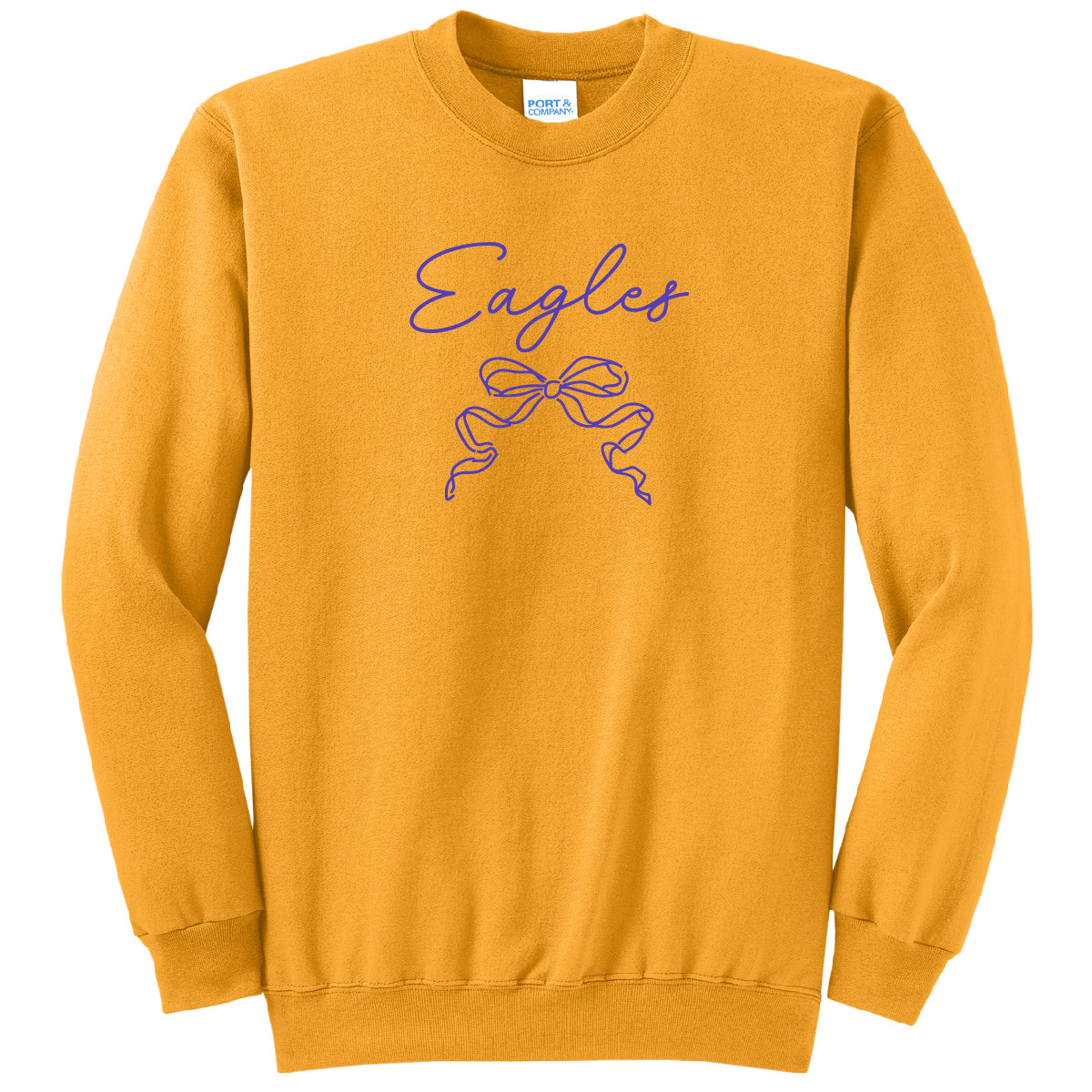 Eagles Bow Standard Gold Crewneck