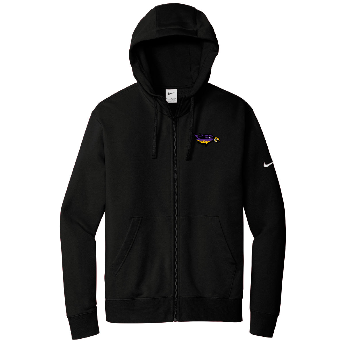 Embroidered Eagle Nike Club Fleece Sleeve Swoosh Full-Zip Hoodie
