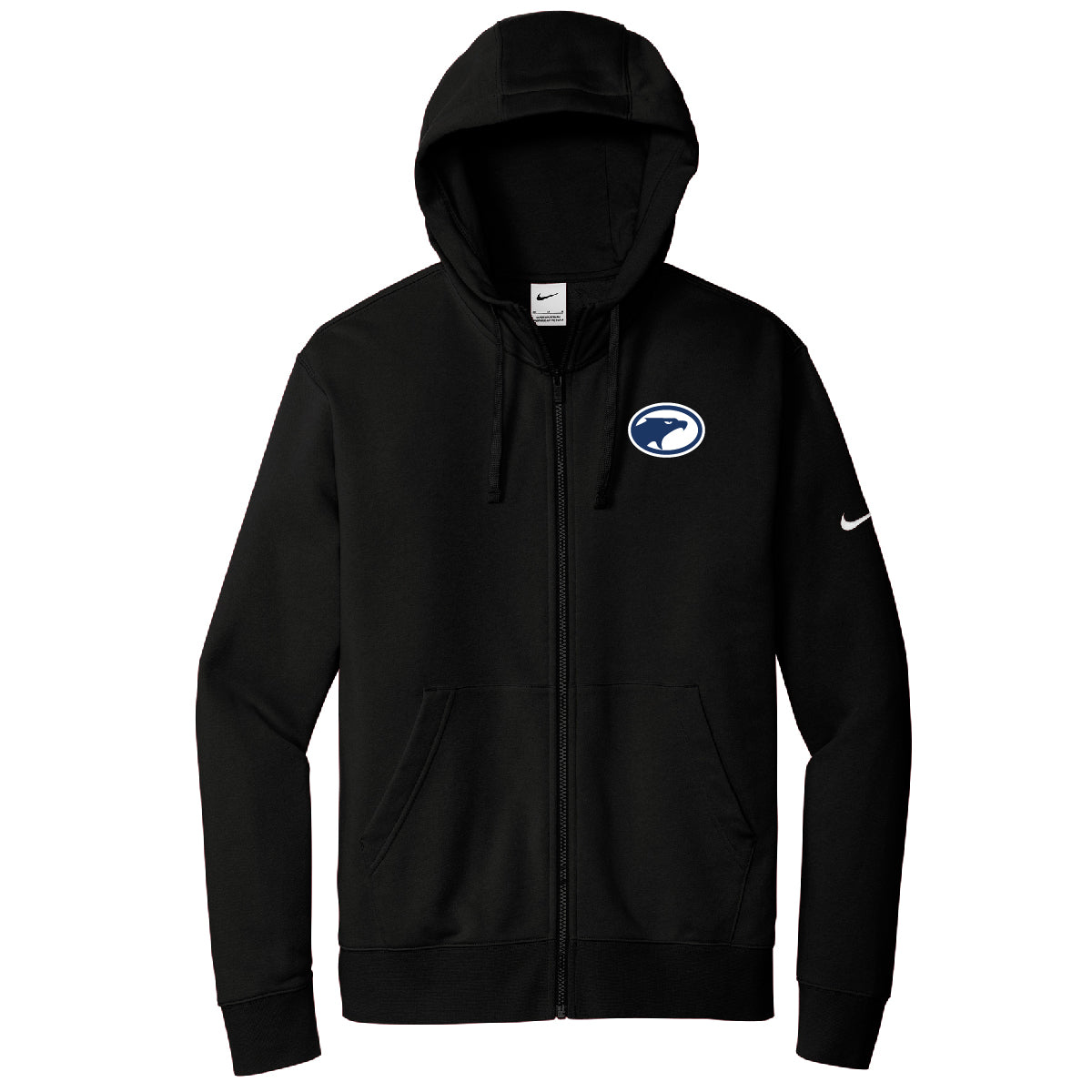 Embroidered Birds Nike Club Fleece Sleeve Swoosh Full-Zip Hoodie