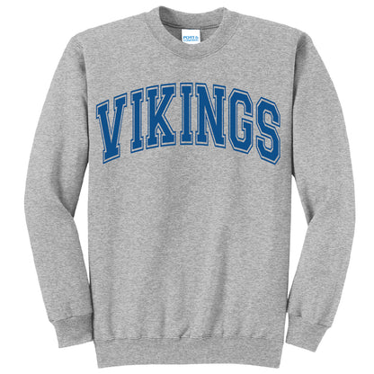 Vikings College Block Standard Crewneck