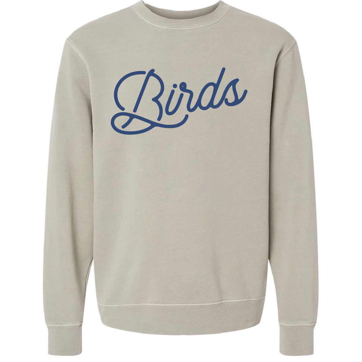 Birds Script Pigment Dyed Sweatshirt
