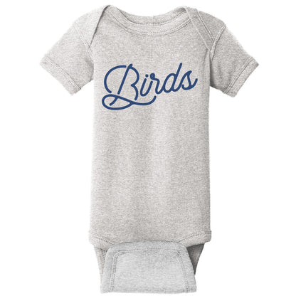 Birds Script Infant Short Sleeve Onesie