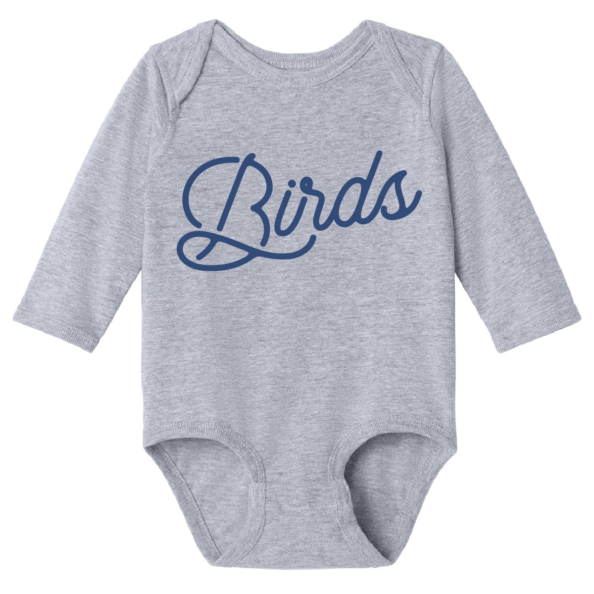 Birds Script Infant Long Sleeve Onesie