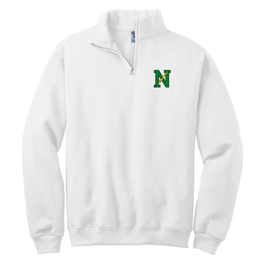 Embroidered Logo 1/4 Zip White