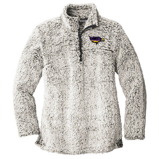 Embroidered Eagles Women's Cozy 1/4-Zip Fleece
